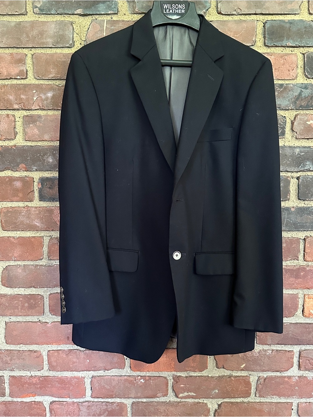 CALVIN KLEIN black wool sport coat size 40
